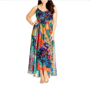 Bold floral Summer Days City Chic dress